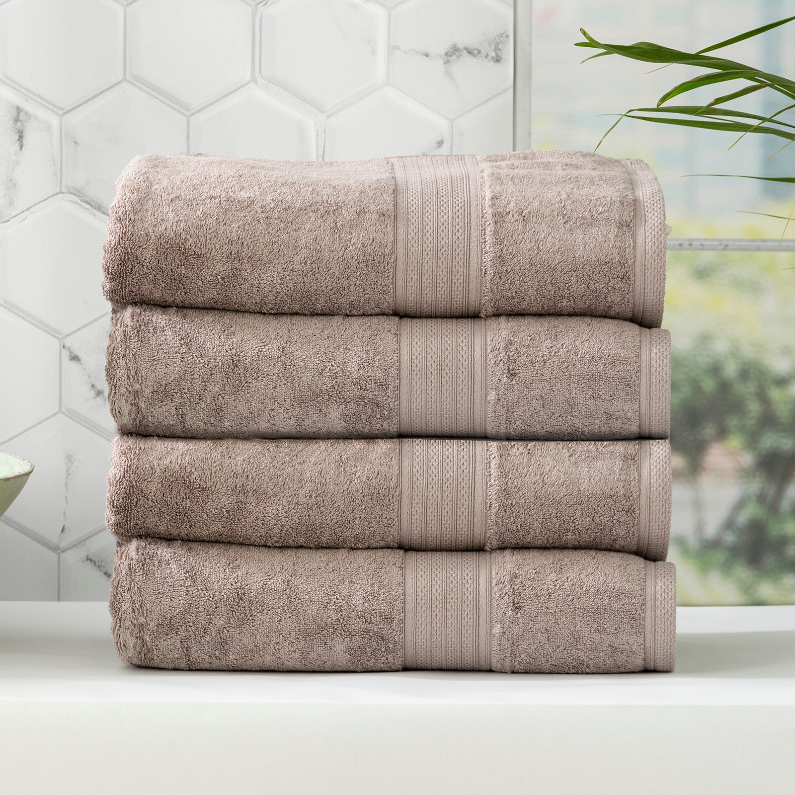 Renee Taylor Stella 650 GSM Super Soft Bamboo Cotton 7 Piece Pewter
