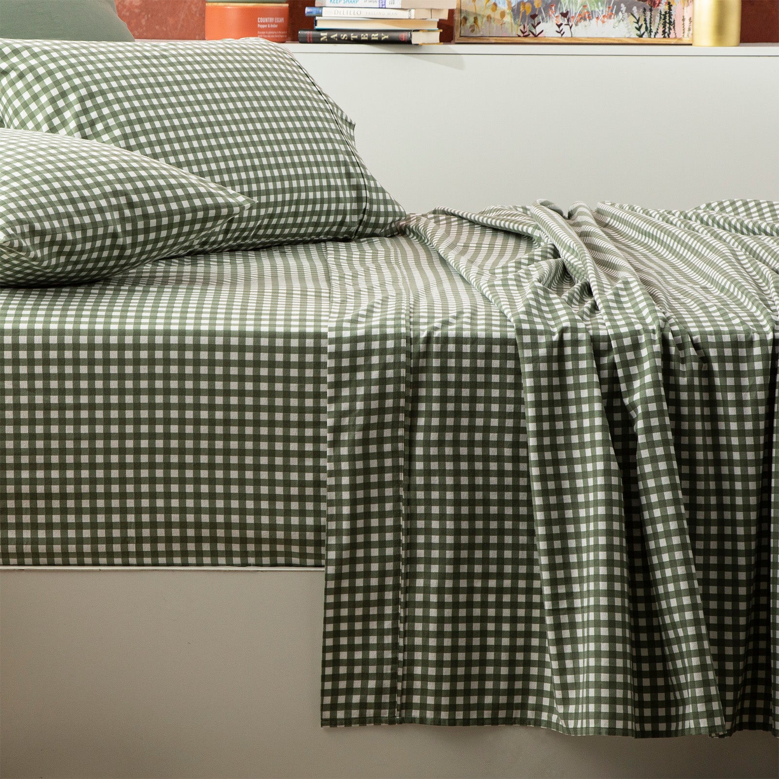 Park Avenue 175 GSM Egyptian Cotton Flannelette Sheet Set Queen Gingham