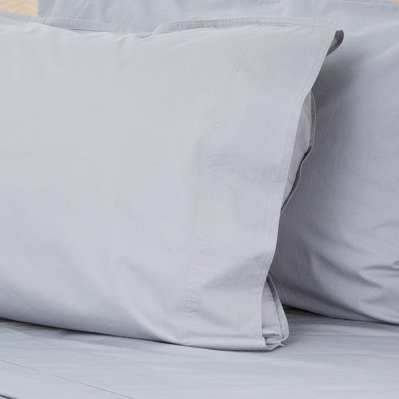 Renee Taylor Helena Vintage Stone washed Sheet Set King Dusty Blue
