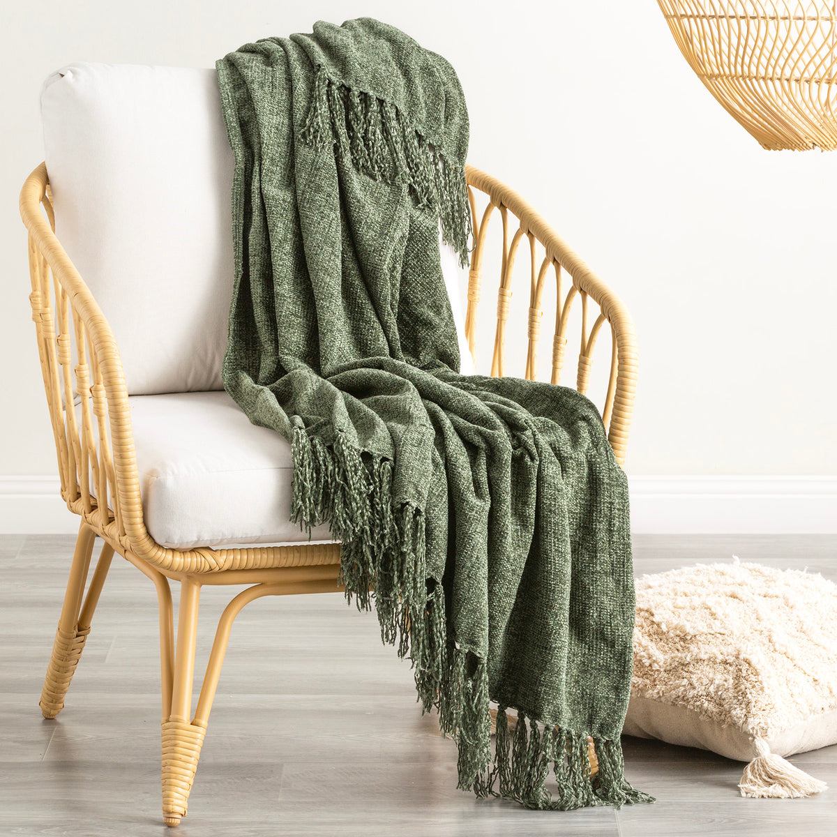Renee Taylor Newland Polyester Chenille Throw 130 x 170 cm