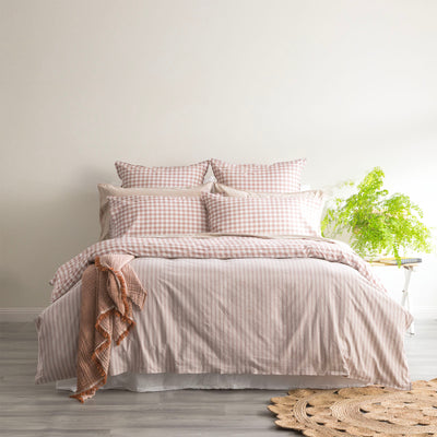 Renee Taylor Alison Yarn Dyed Cotton Reversible Quilt Cover Set