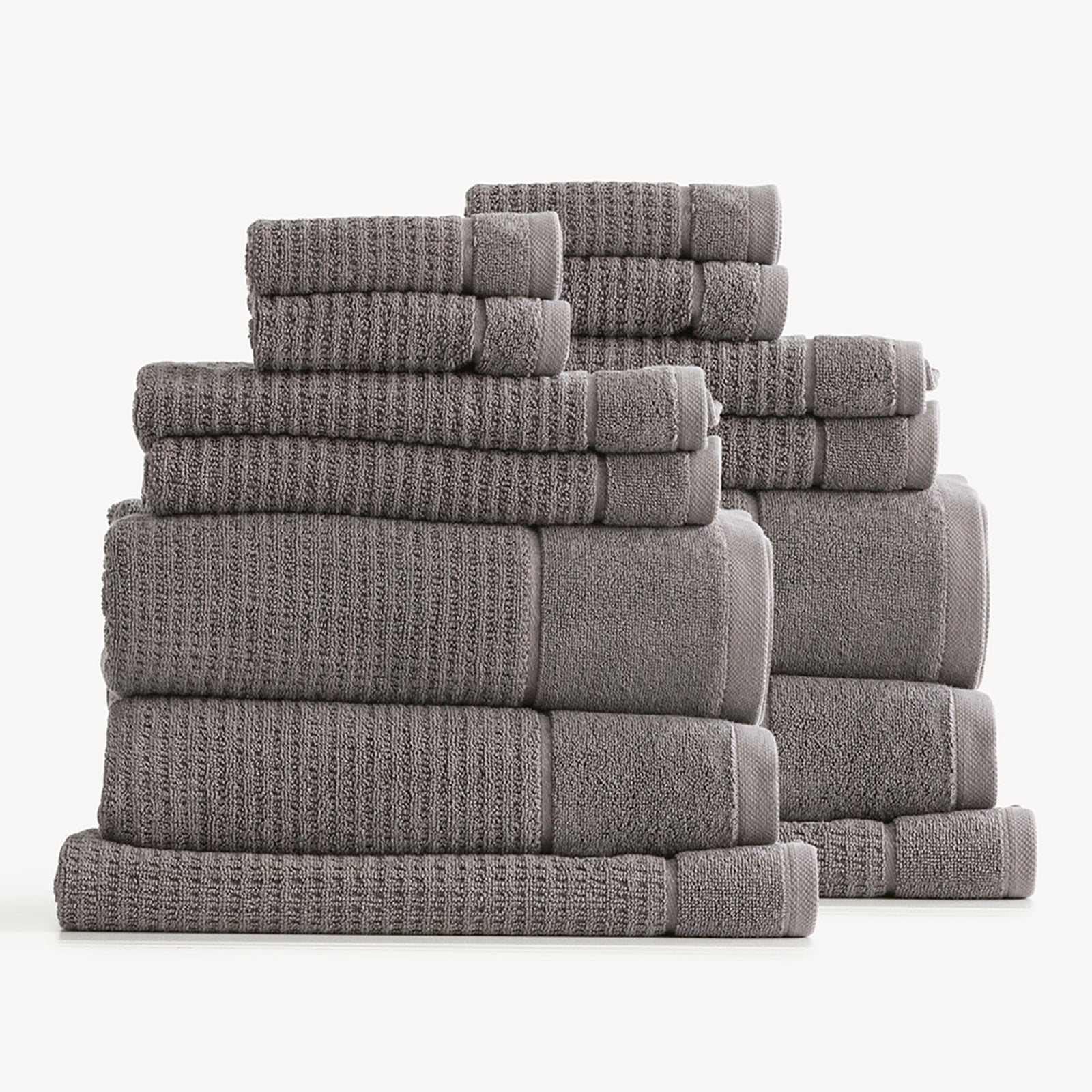 Renee Taylor Cambridge 650 GSM Textured 14 Piece Fossil