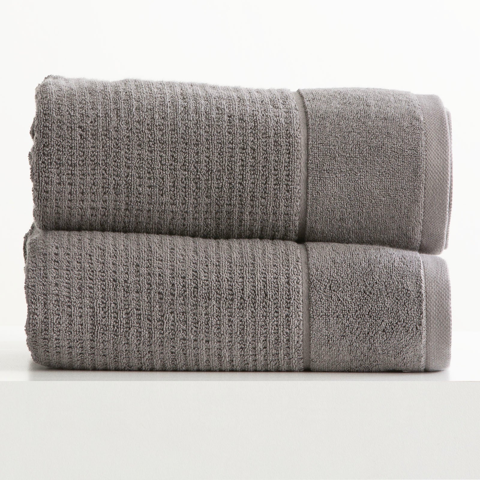 Renee Taylor Cambridge 650 GSM Textured 2 Pack Bath Sheet Fossil