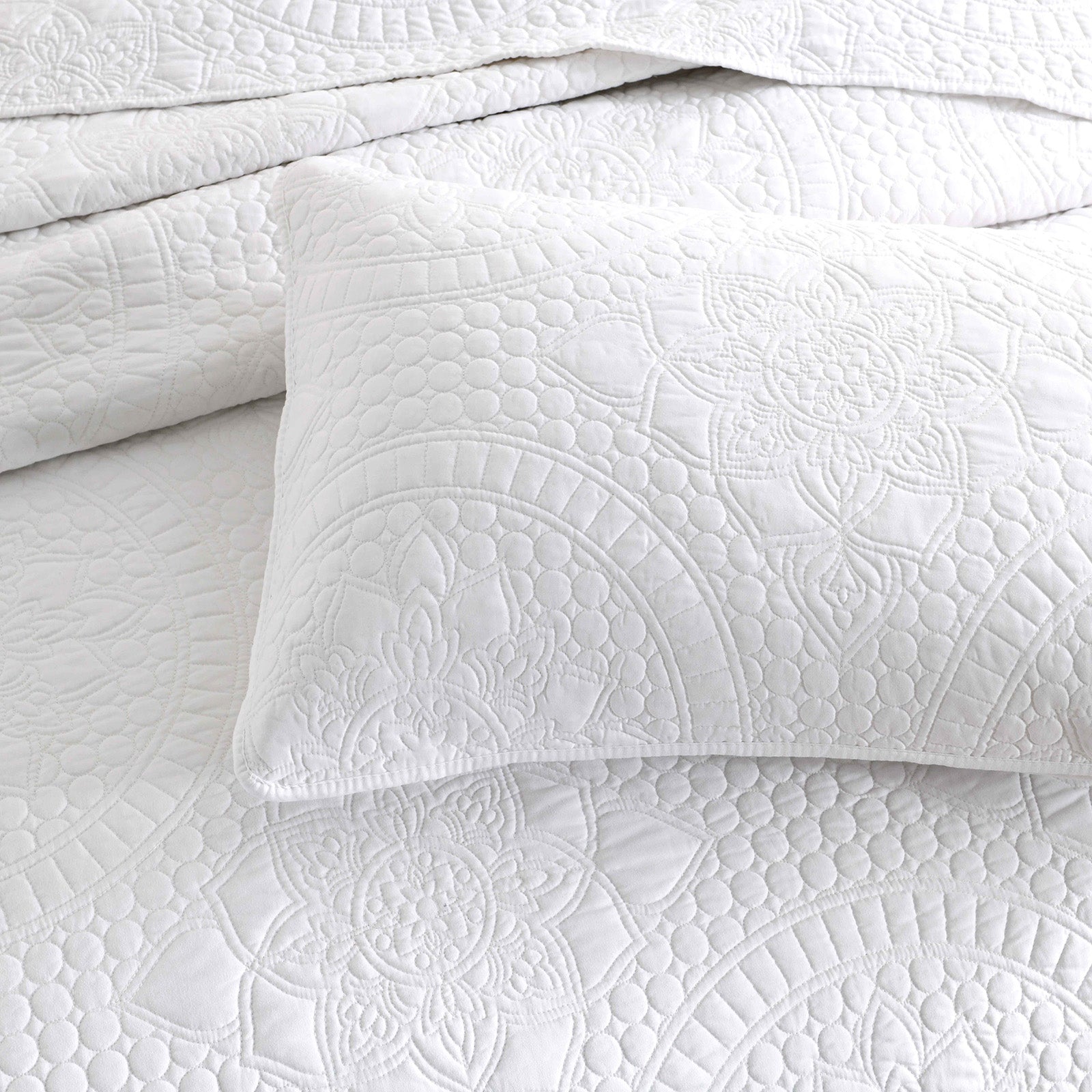 Renee Taylor Asher Jacquard Euro P/ C White
