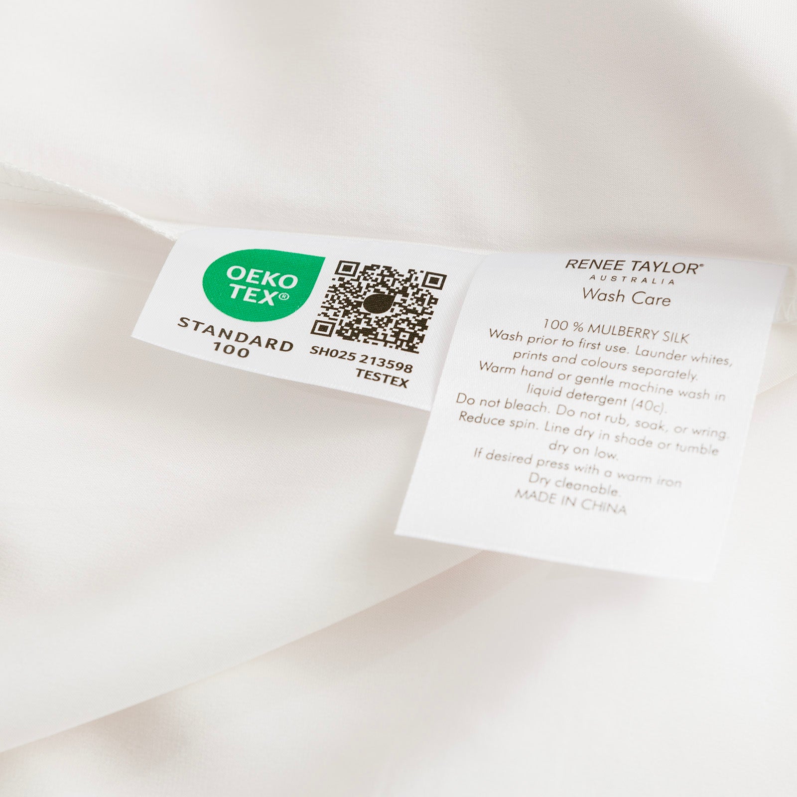 Renee Taylor 100% Mulberry Silk Eye Mask White