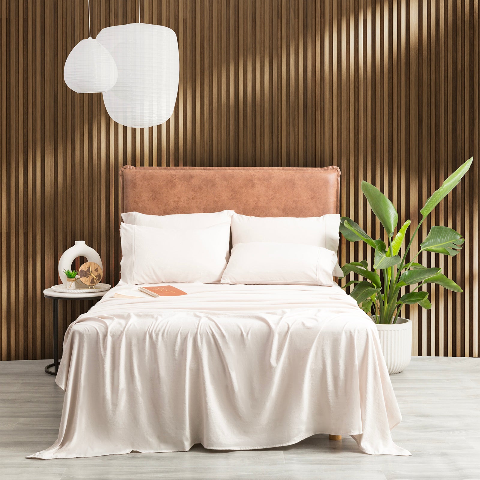 Ddecor Home Ultra Plush Vintage Washed Microfiber Sheet set King Single Sand