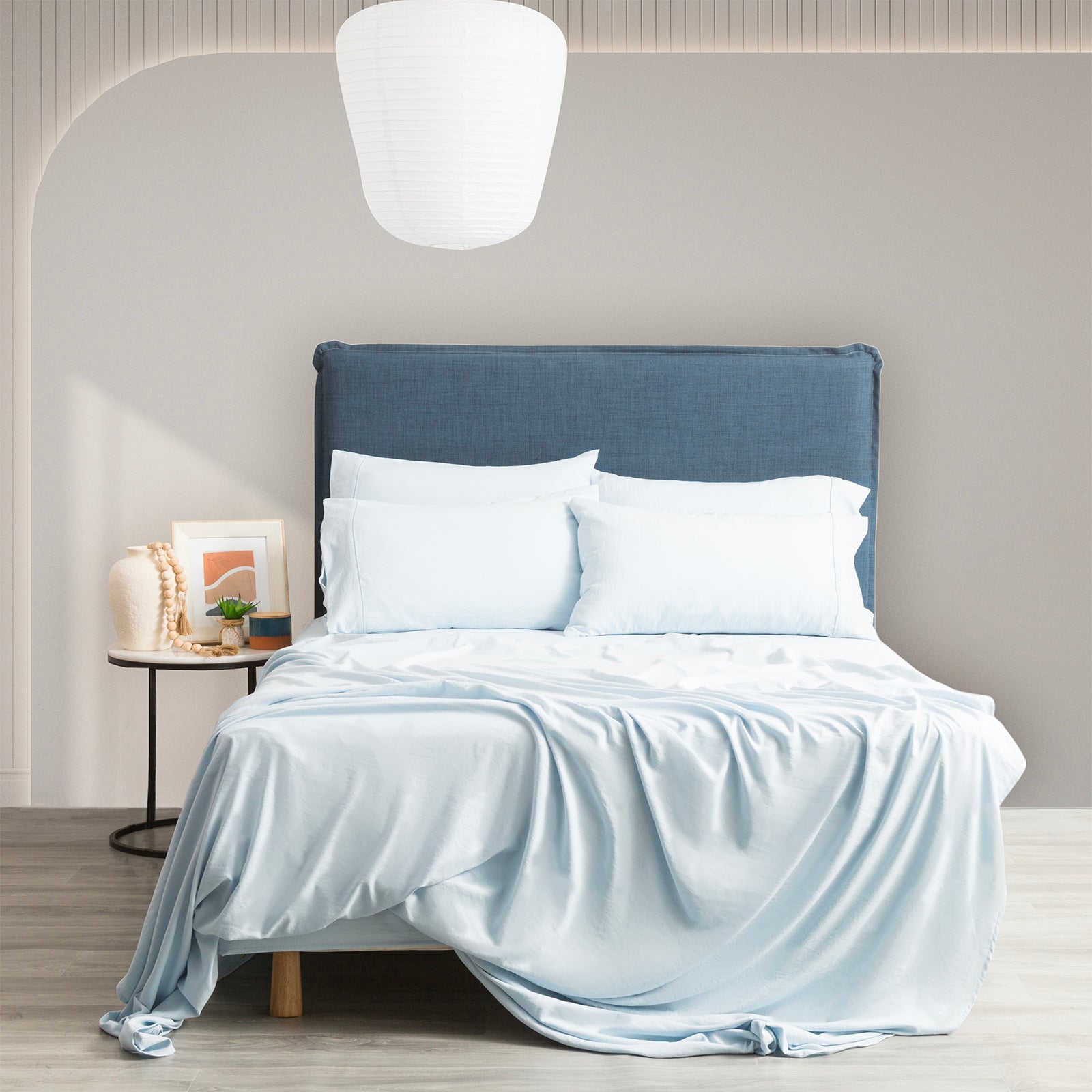 Ddecor Home Ultra Plush Vintage Washed Microfiber Sheet set Single Blue