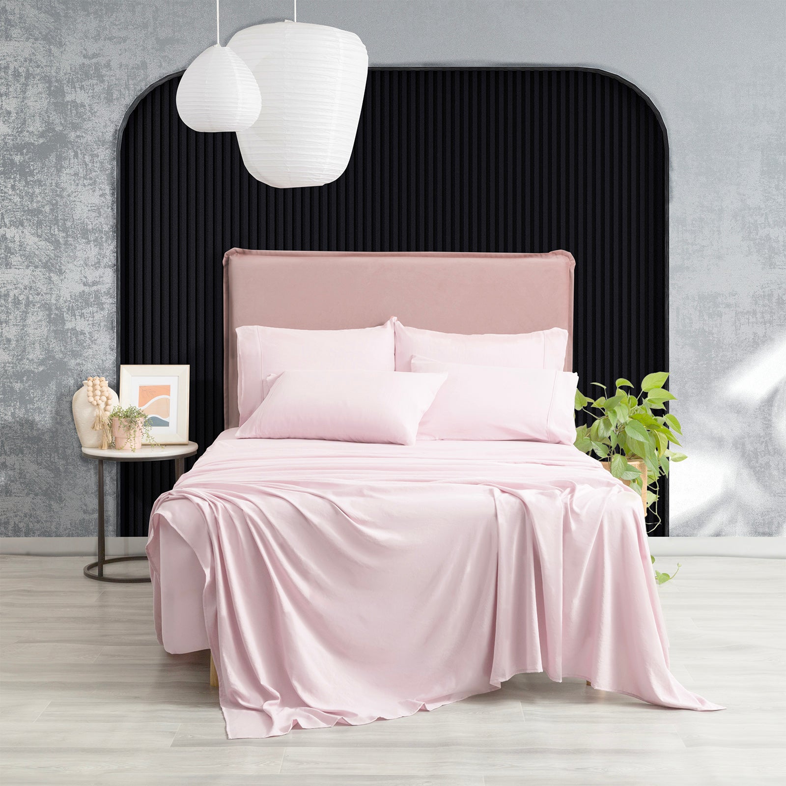 Ddecor Home Ultra Plush Vintage Washed Microfiber Sheet set King Lilac