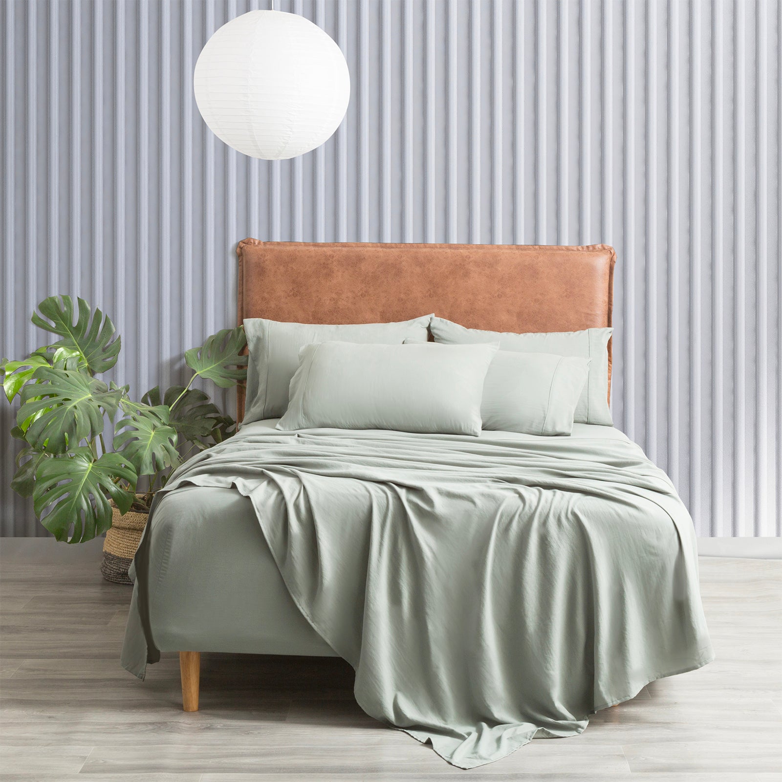 Ddecor Home Ultra Plush Vintage Washed Microfiber Sheet set Single Sage