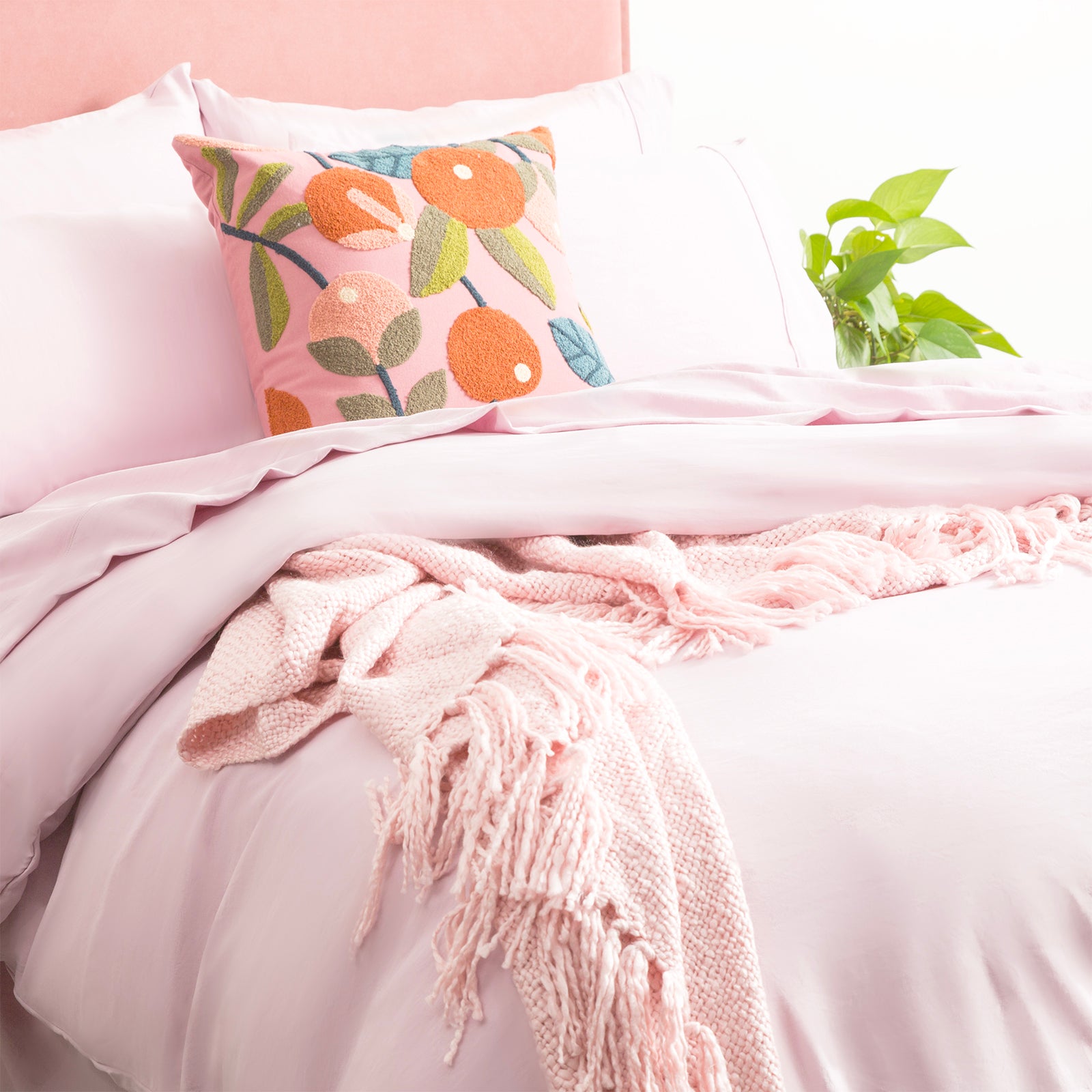 Ddecor Home Ultra Plush Vintage Washed Microfiber Quilt cover set Single Lilac