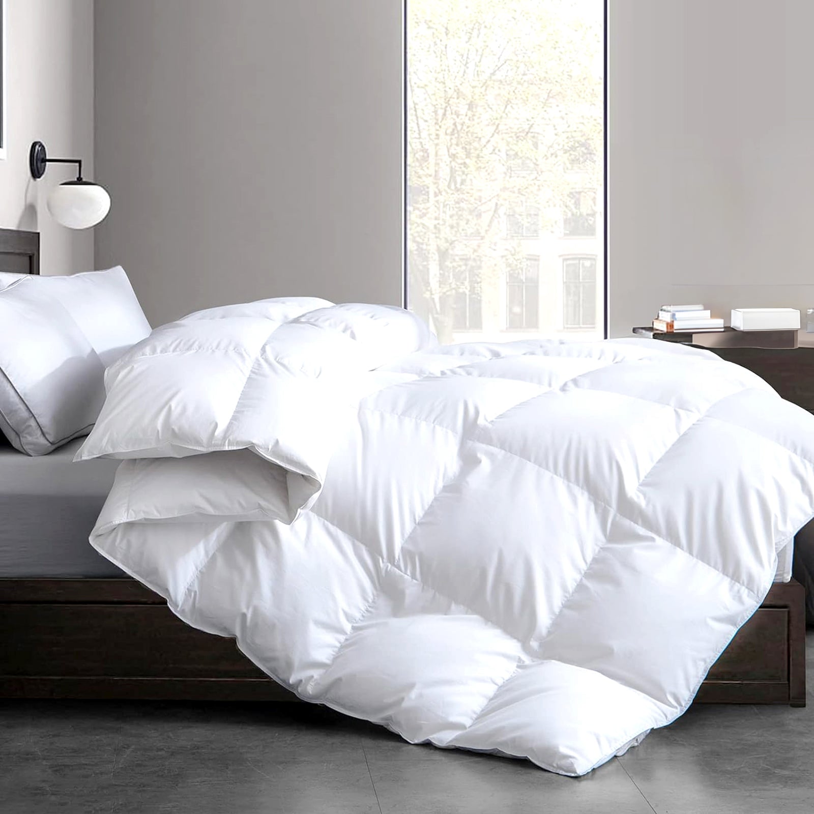 Renee Taylor Ultimate 80% White Goose Down and Feather Quilt Double