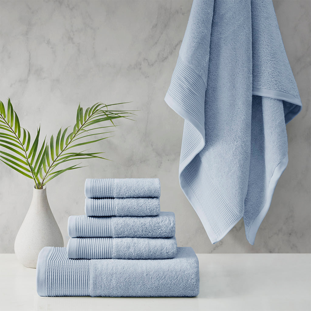 Cloud Linen Retreat 6 Piece Towel Set - Blue