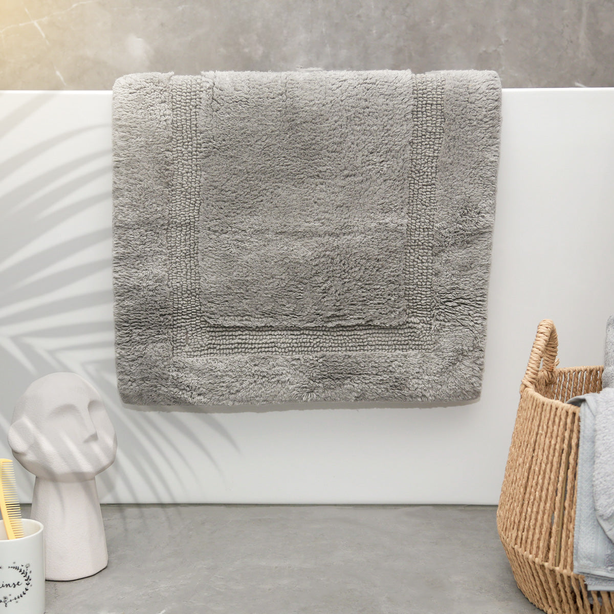 Renee Taylor Soho Cotton Reversible Bath Mat 50 x 80 Cms Sand