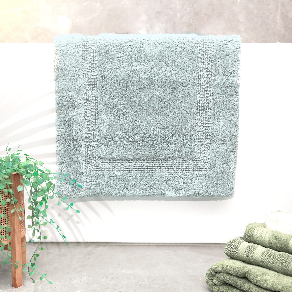 Renee Taylor Soho Cotton Reversible Bath Mat 50 x 80 Cms Silver