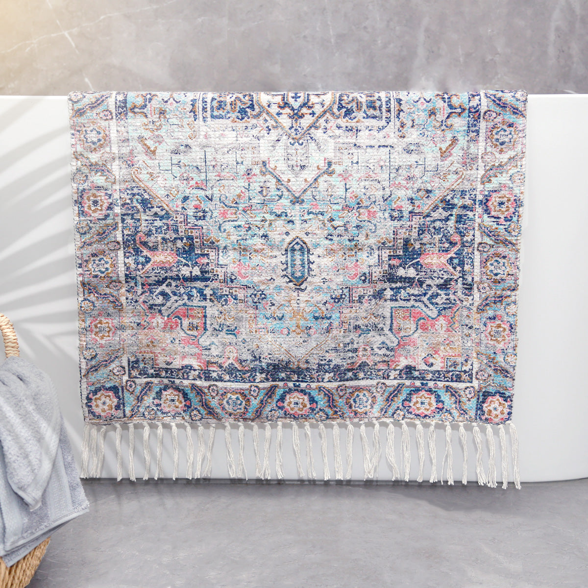 Renee Taylor Kashan Vintage Handwoven Bath Rug 65 x 110 Cms
