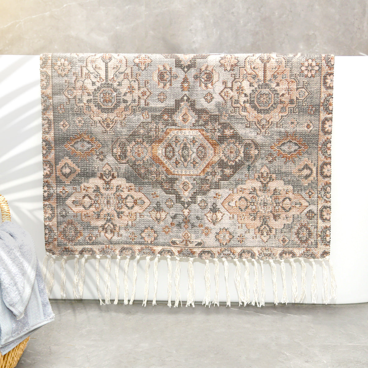 Renee Taylor Amritsar Vintage Handwoven Bath Rug 65 x 110 Cms