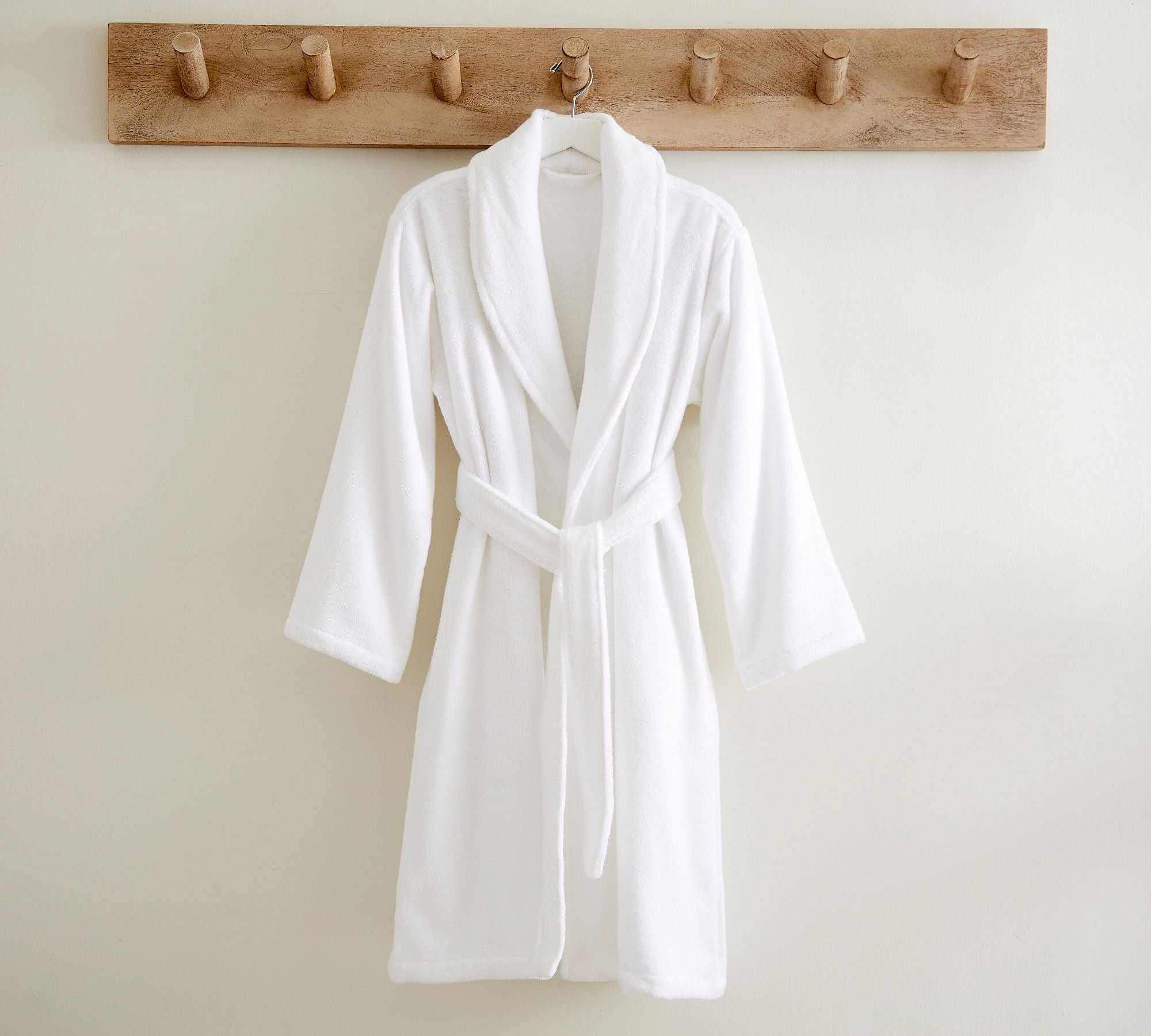 Renee Taylor Chalet Quick Dry Terry Cotton Bath Robes Small/ Medium White