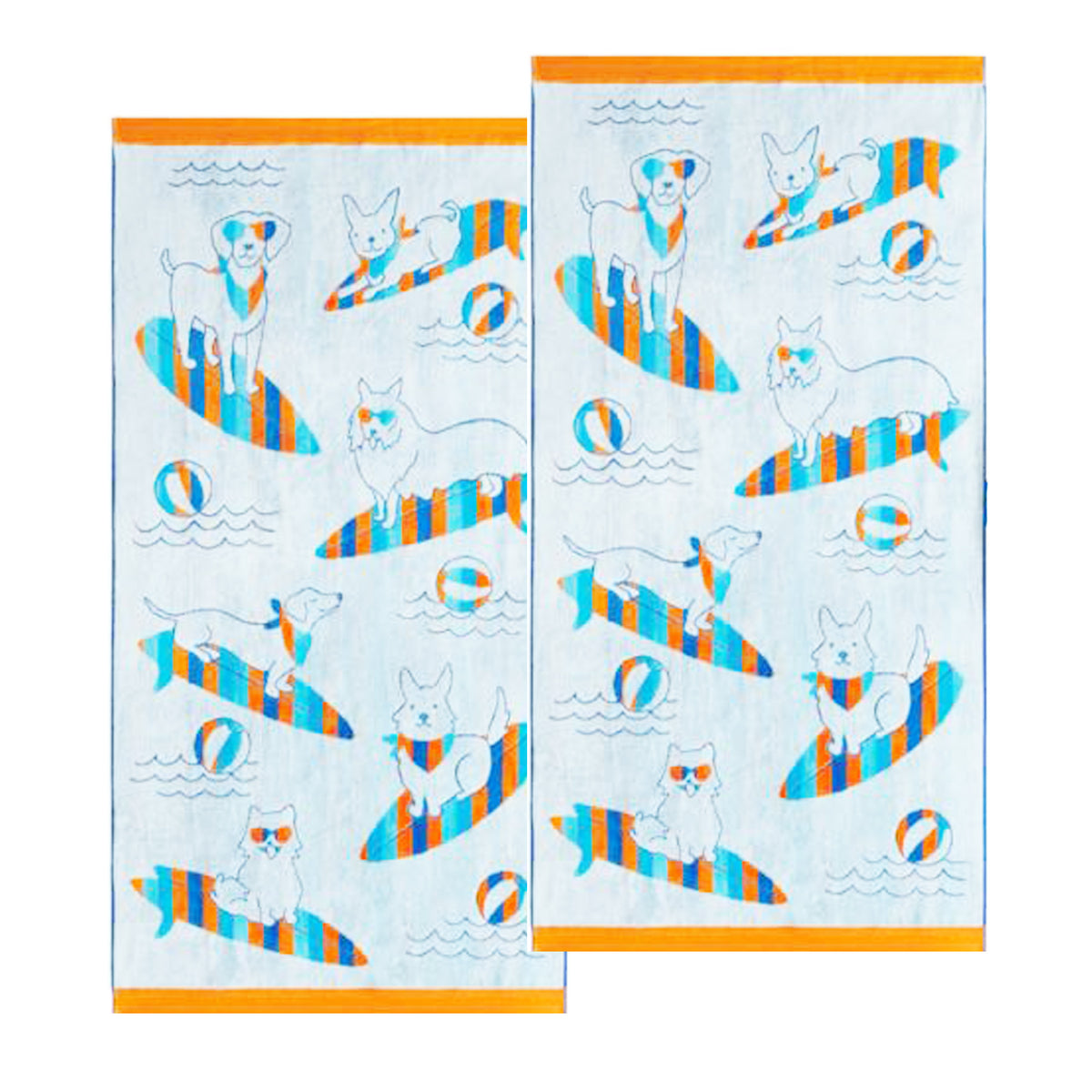 Renee Taylor Jacquard Velour Kids Beach Towel – 2 Pack, 75 x 150 cm