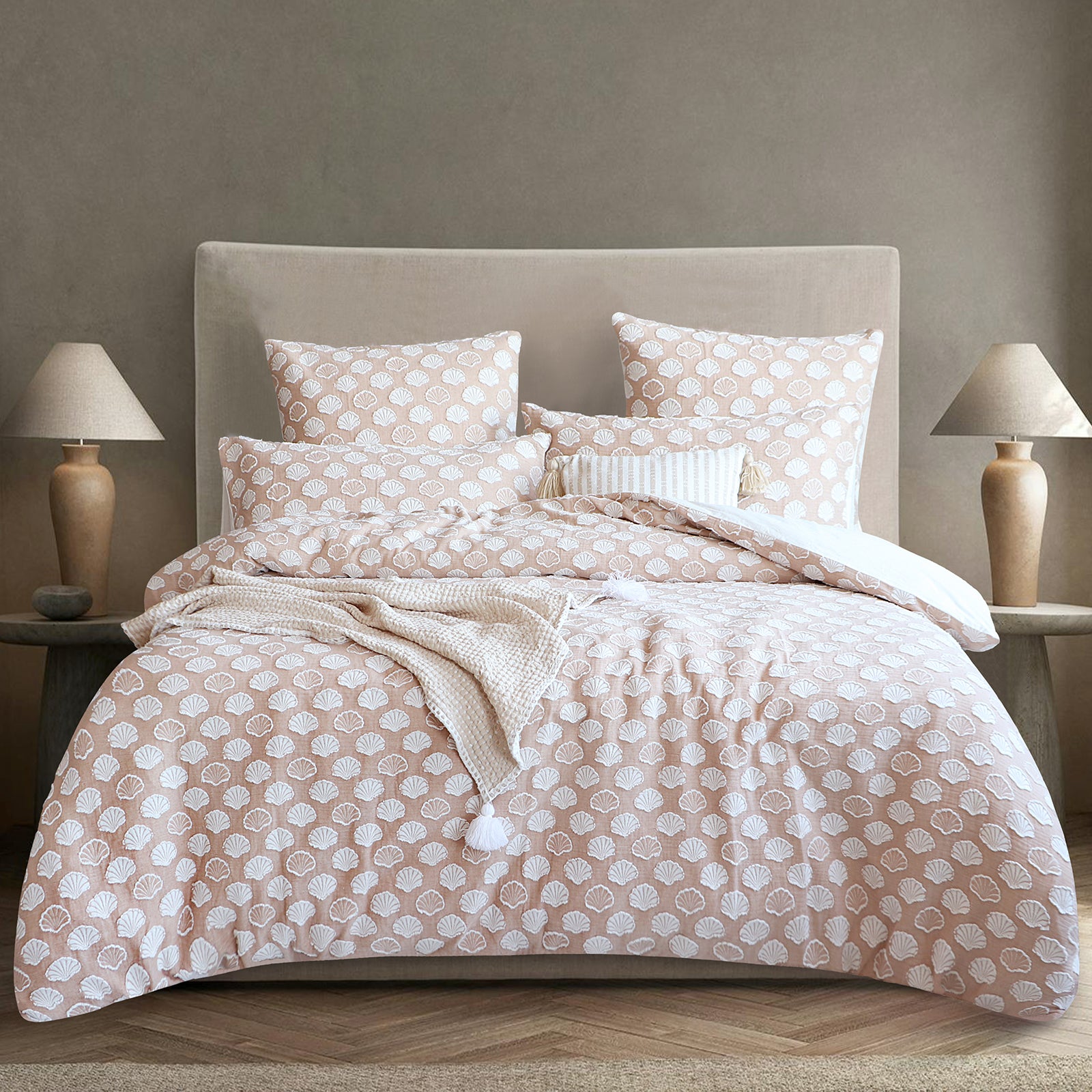 Renee Taylor Ariel Chenille Tufted Jacquard Quilt Cover Set Super King