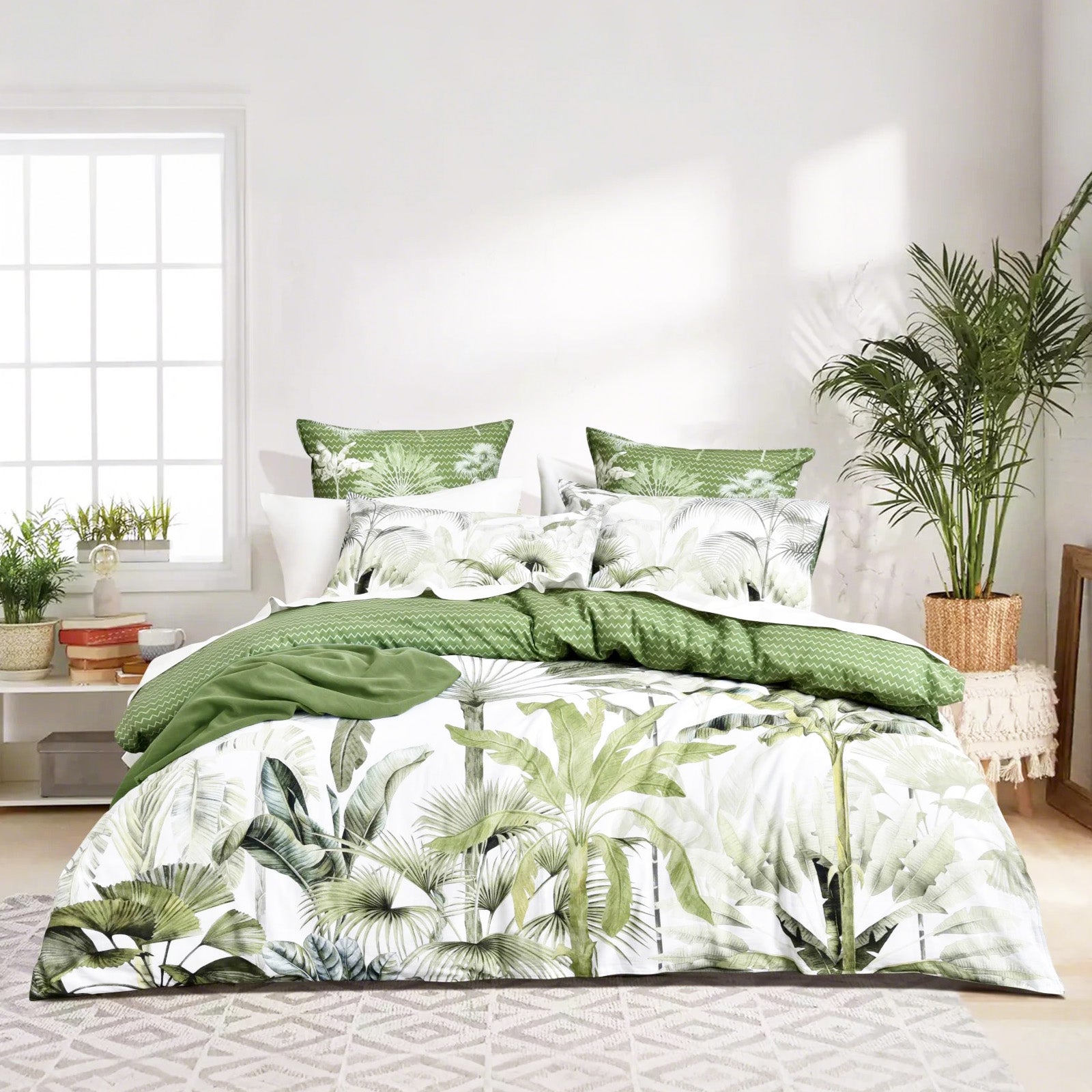 Renee Taylor 300 TC Cotton Reversible Euro P/Case Noosa Palm