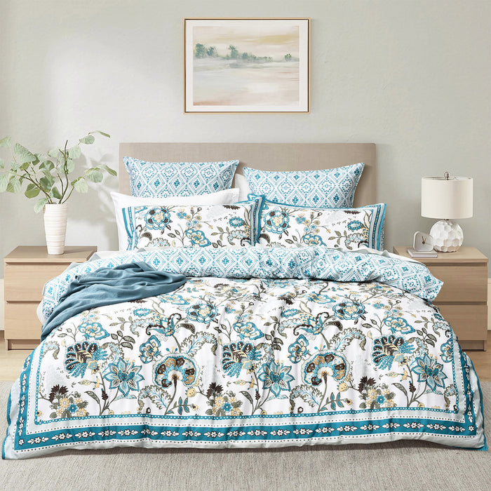 Renee Taylor 300 Thread Count Cotton Reversible Quilt Cover Set