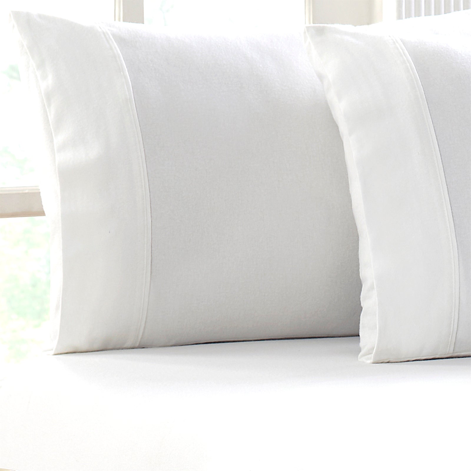 Park Avenue 175 GSM Egyptian Cotton Flannelette Fitted and Pillowcase Set King Single Snowy