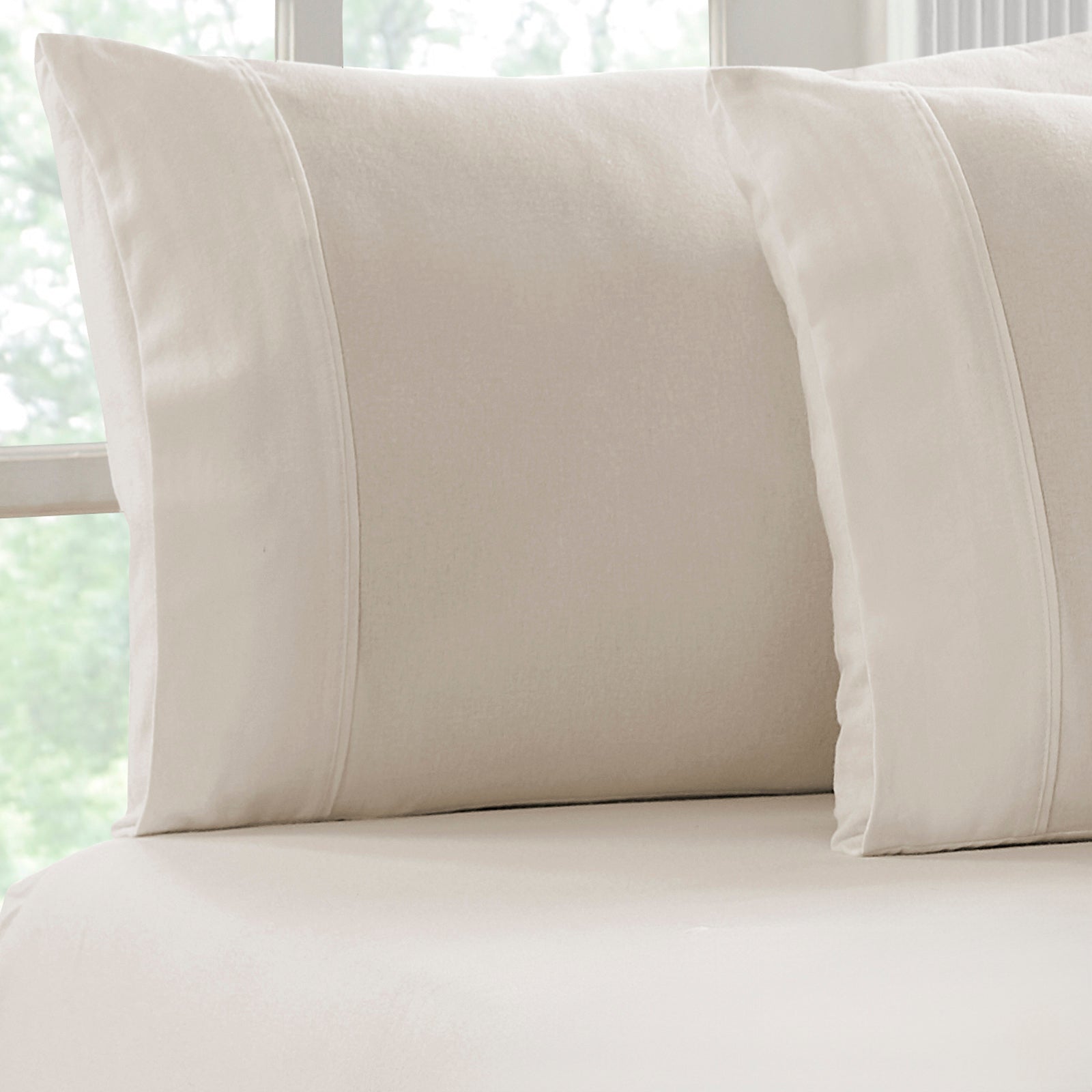 Park Avenue 175 GSM Egyptian Cotton Flannelette Fitted and Pillowcase Set Single Sand