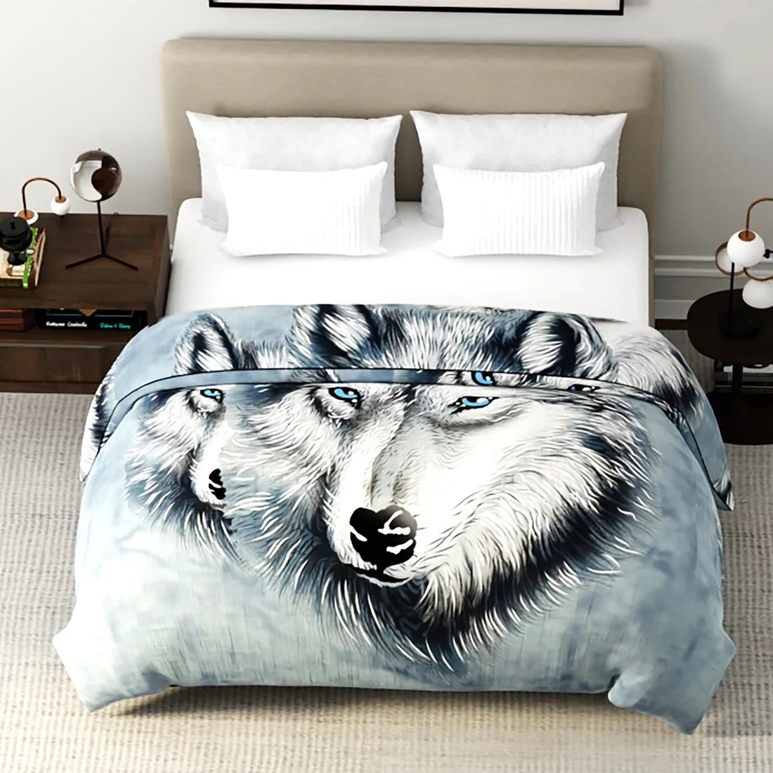 Renee Taylor 100% Acrylic Super Soft Heavyweight Printed Mink Blanket – 220 x 240 cm
