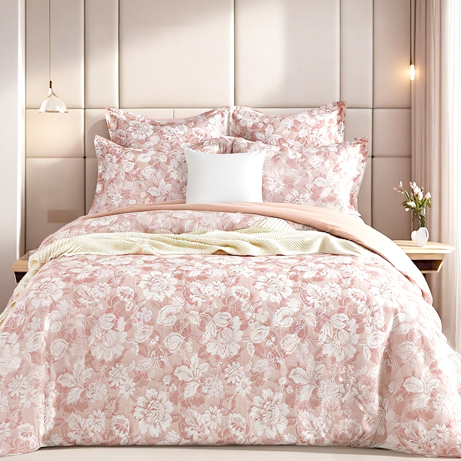 Renee Taylor Aura Jacquard Euro P/Case Blush