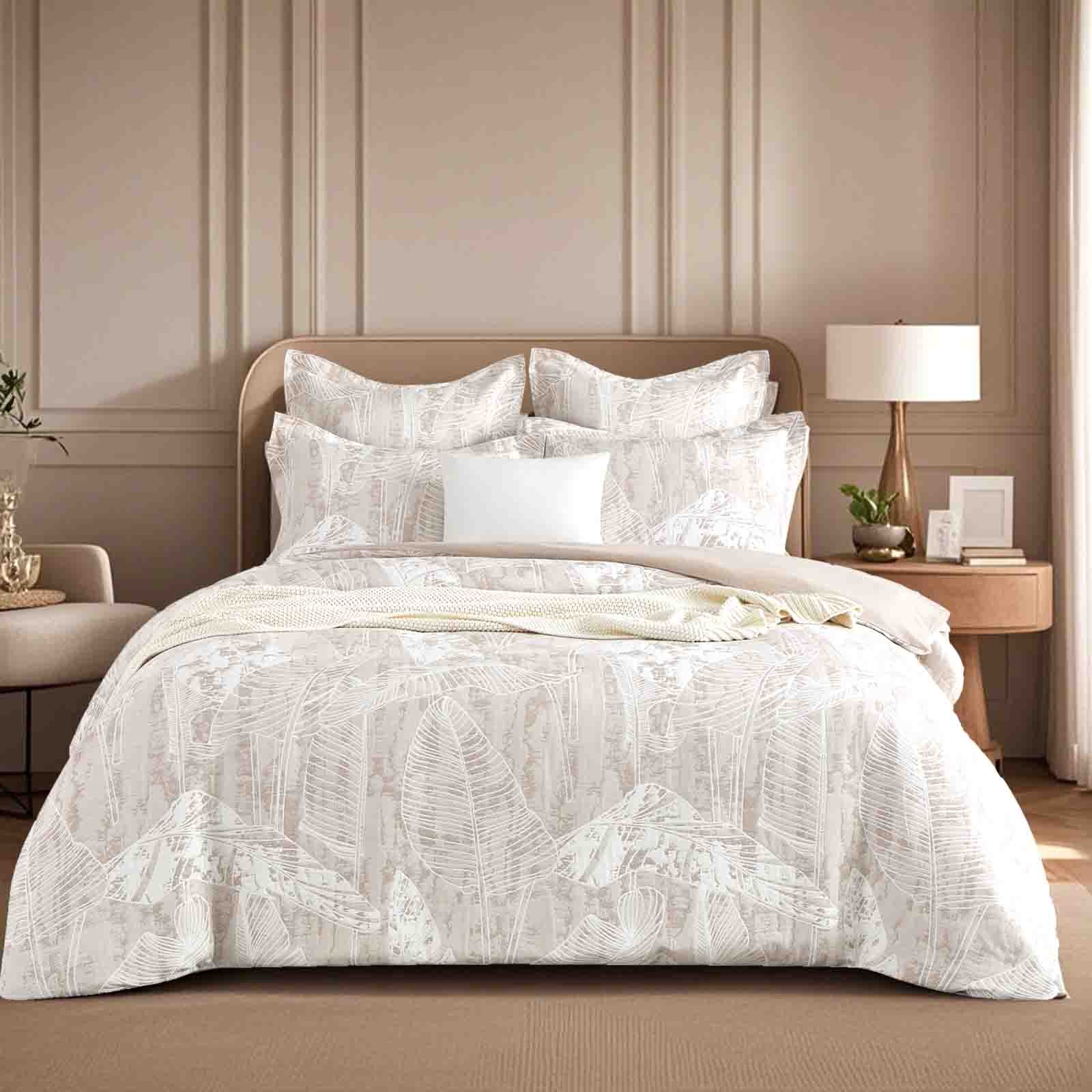 Renee Taylor Panache Jacquard Quilt Cover Set King Wood