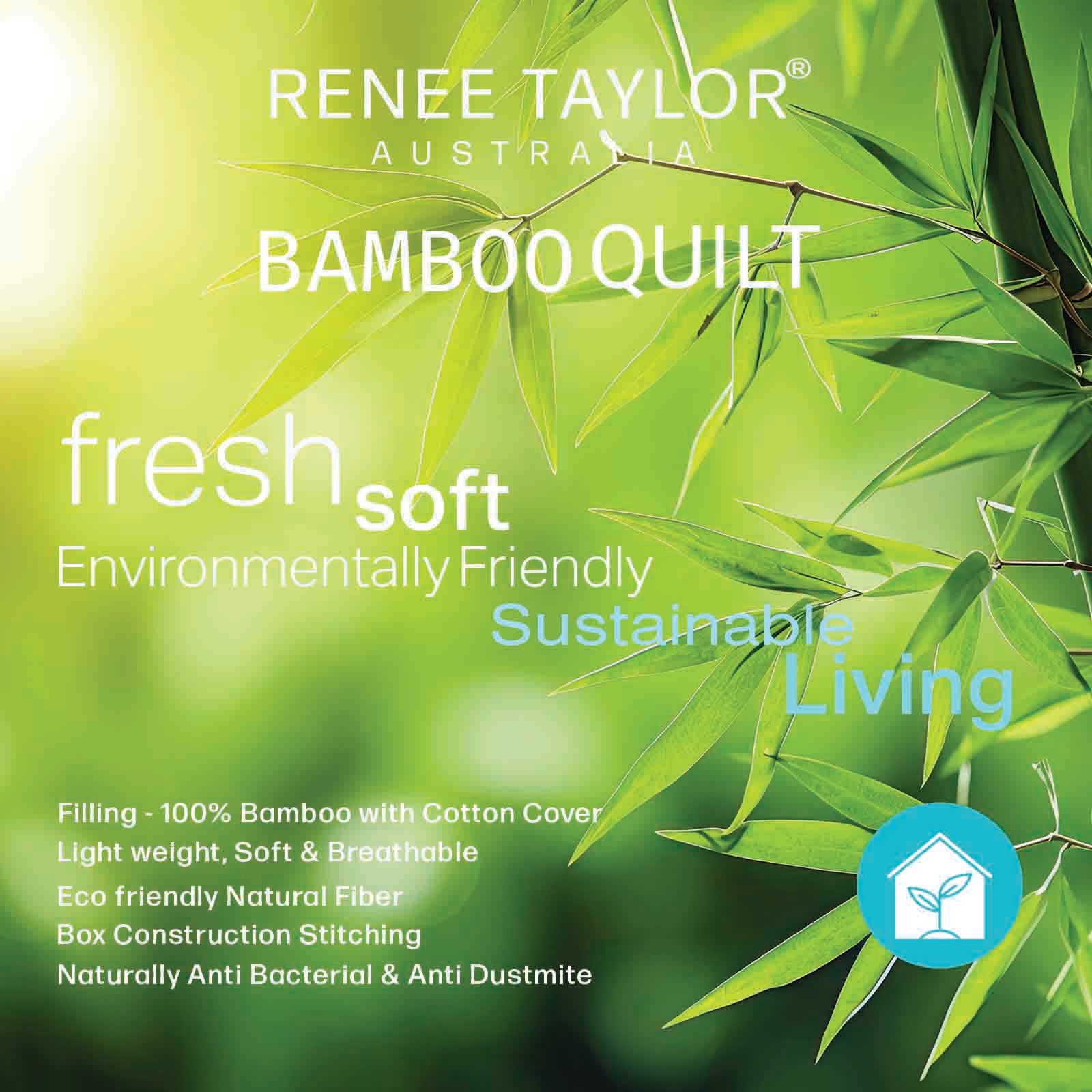 Renee Taylor 400 GSM All Seasons Natural Bamboo Quilt Queen