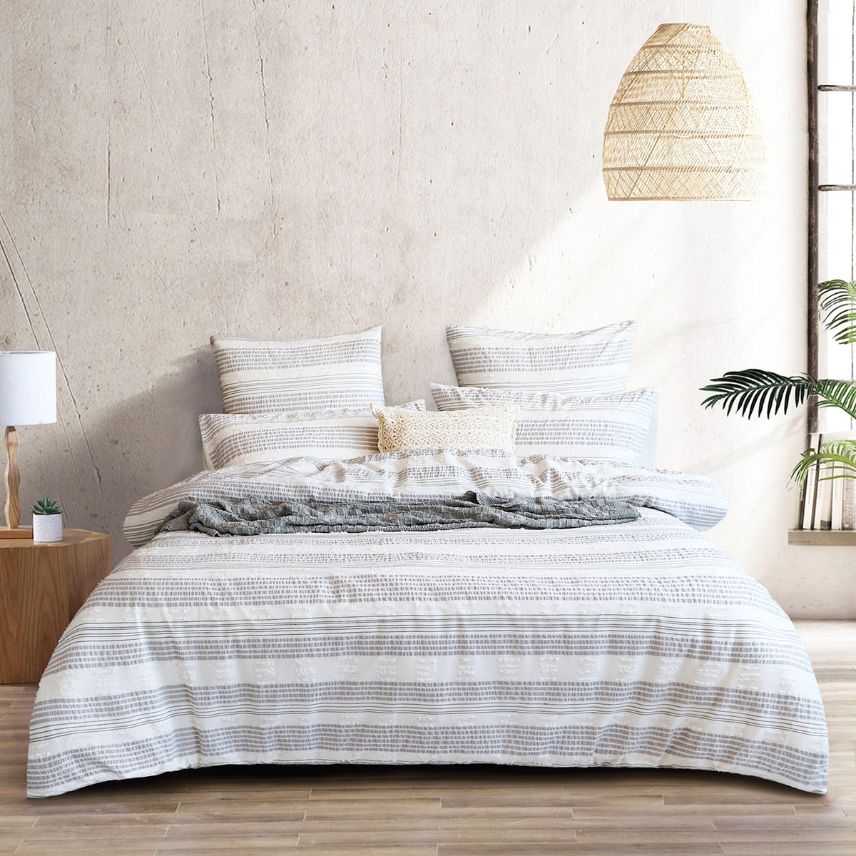 Renee Taylor Lenone 100% Cotton Quilt Cover Set Super King