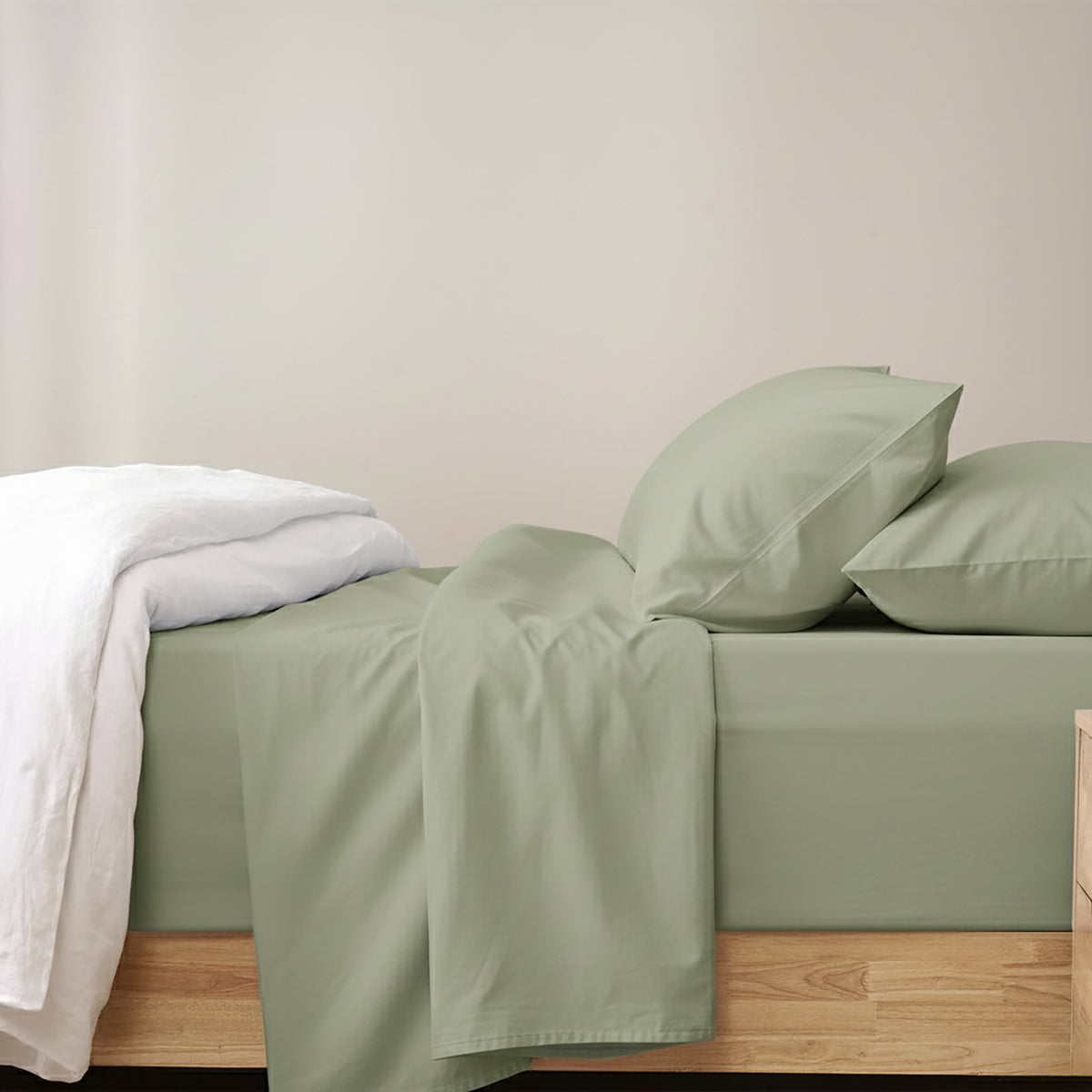 Renee Taylor 400 Thread Count Egyptian Cotton Sheet Set Super King Basil