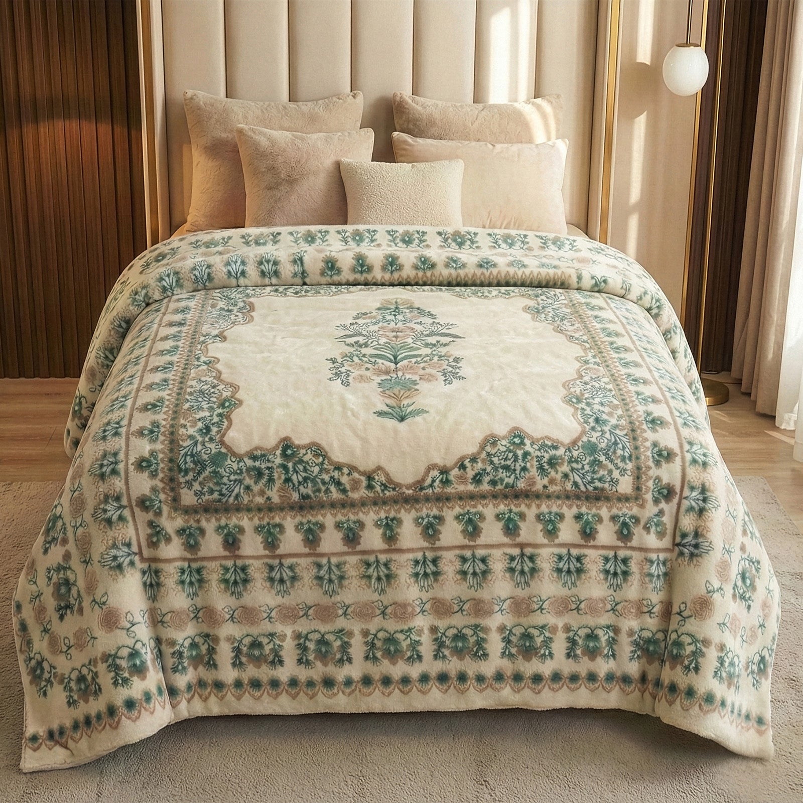 Renee Taylor 100 % Acrylic Super Soft Heavy Weight Printed Mink Blanket 220 x 240 Cms Zendal