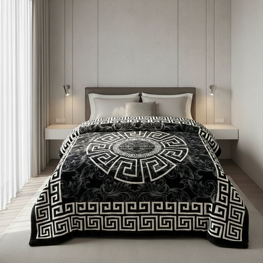 Renee Taylor 100% Acrylic Super Soft Heavyweight Printed Mink Blanket – 220 x 240 cm
