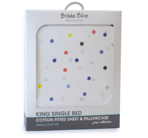 Bubba Blue Fitted Sheet and Pillowcase Combo Set