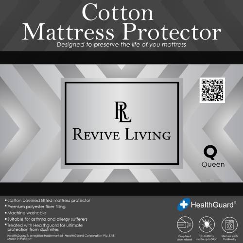 100% Cotton Mattress Protector Single, King Single, Queen, Double, King