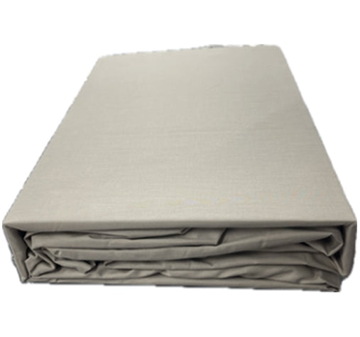 250 thread count cotton and polyester blend fitted sheet with pillowcase in single, double, queen and king in linen