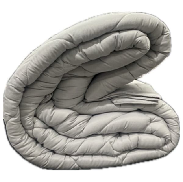 5 Piece Comforter Set with pillowcases in Silver Grey for Double, King and Queen