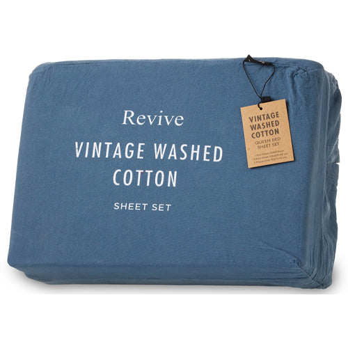 Revive Living Vintage Washed Cotton Quilt Cover for Single, Double, Queen, King and Super King